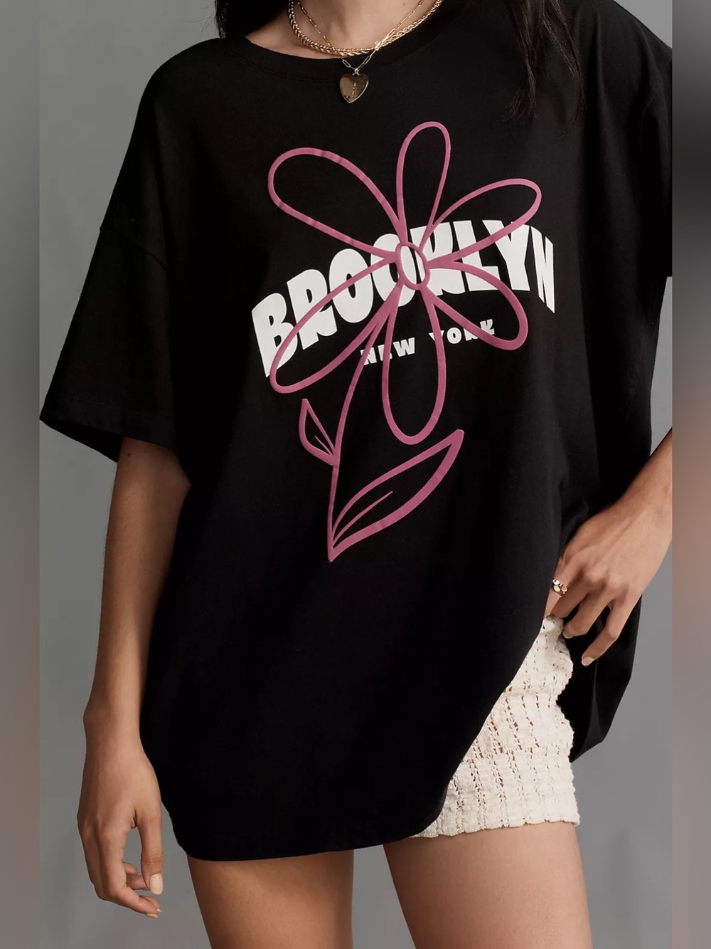 Anthropologie Cotton “Brooklyn” Vintage Graphic Dad Tee